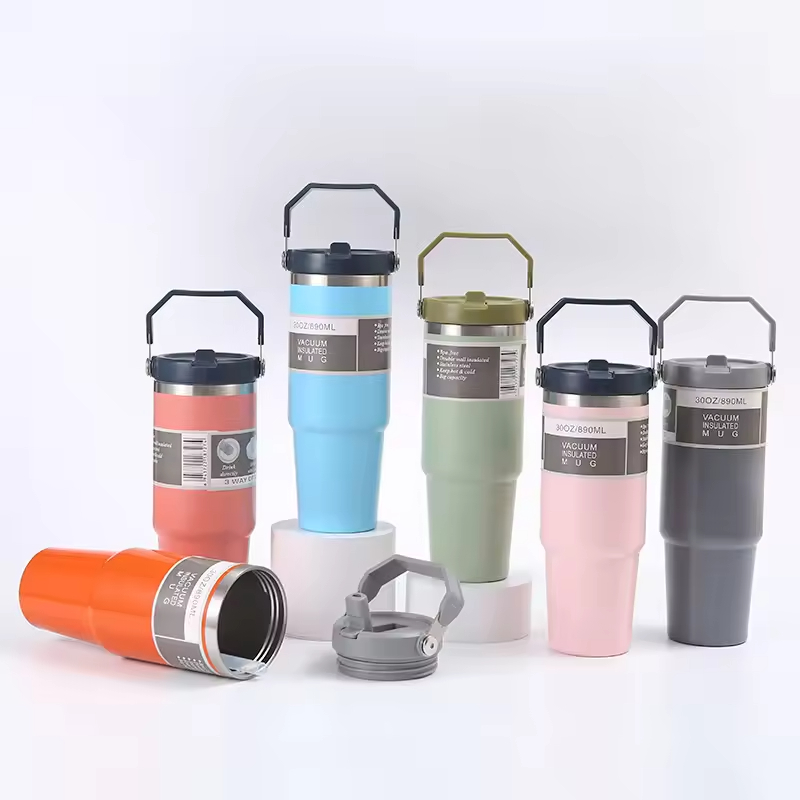 30oz Vacuum Double-Walled Insulated Water Bottle